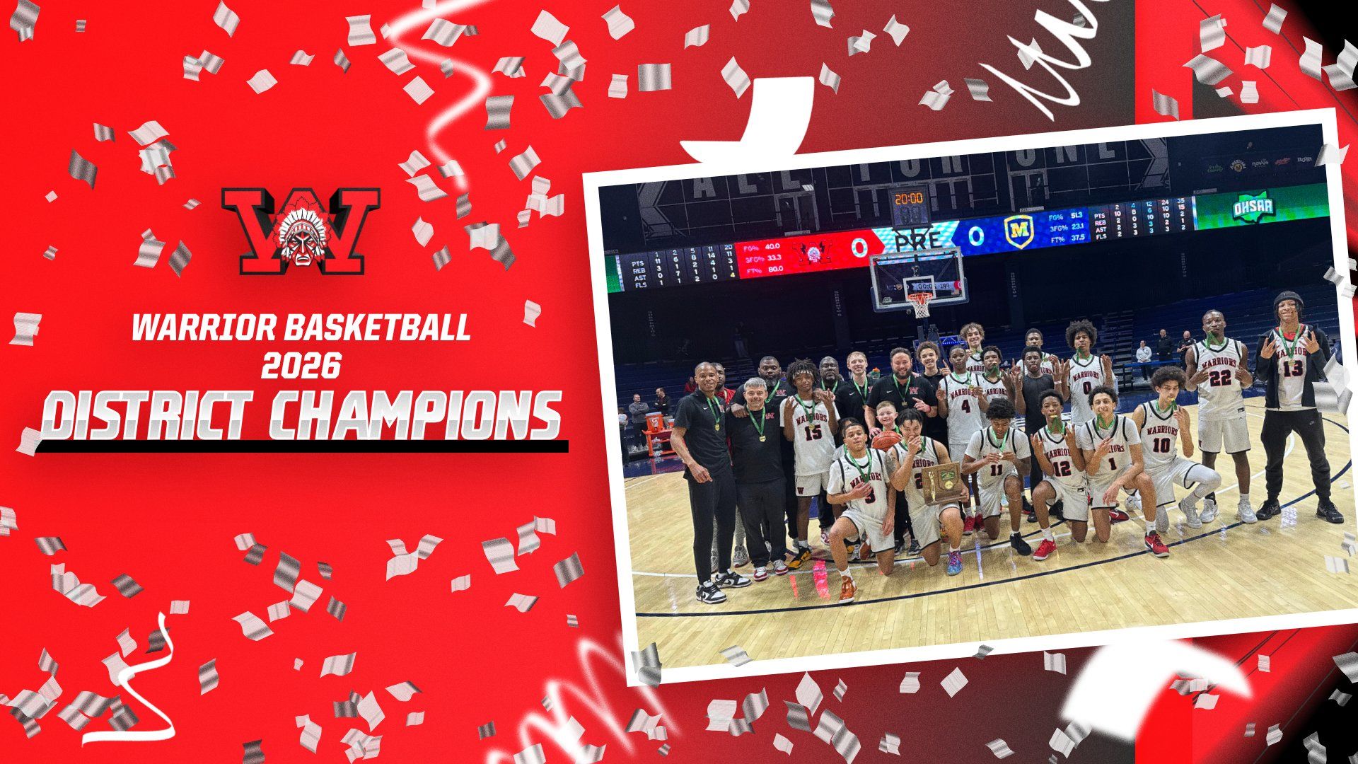 DISTRICT CHAMPIONS WARRIOR BASKETBALL 2026 Landscape 1773079490521